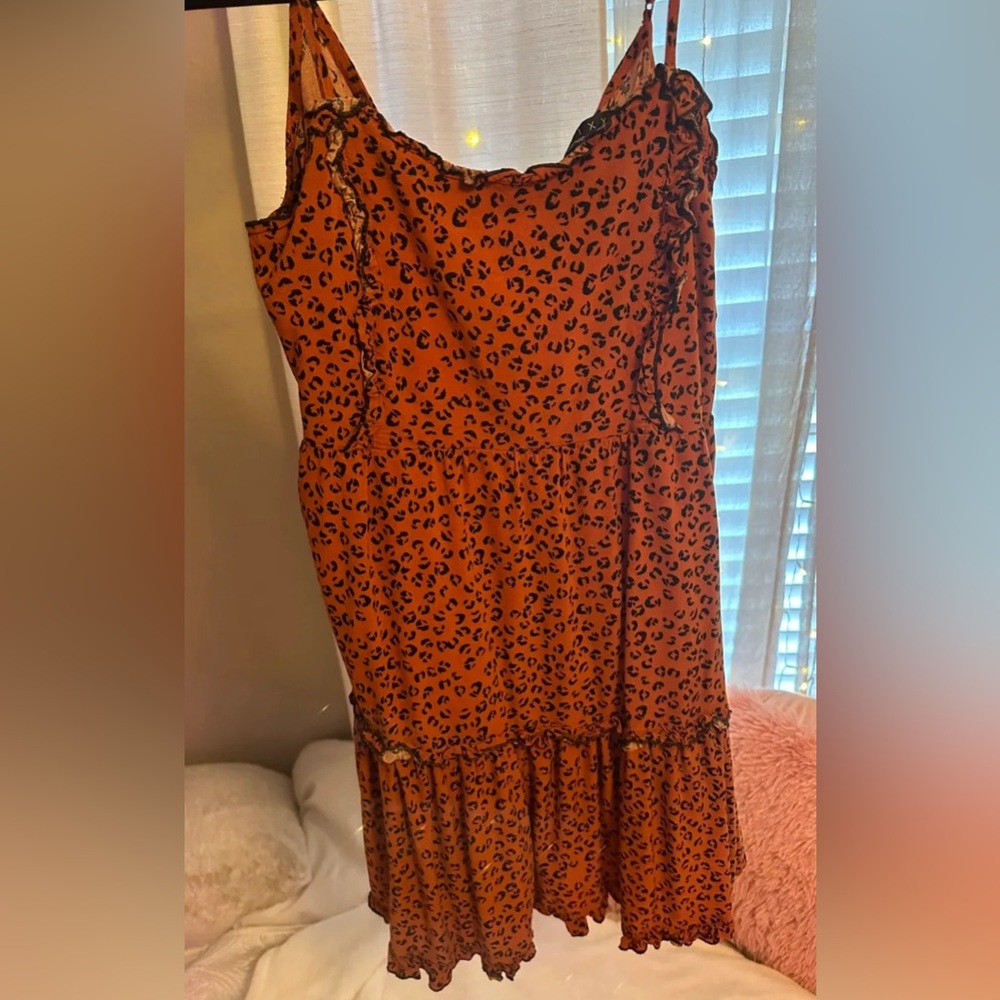 Cheetah print flowy dress